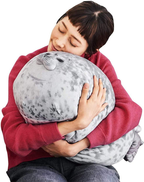 MerryXD Chubby Blob Seal Pillow, Cute Ocean Large Stuffed Cotton Plush Animal (23.6 in)
