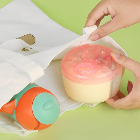 Accmor Baby Formula Dispenser On The Go, Formula Container to Go, Non-Spill Rotating Three-Compartment Formula