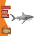 3+ Schleich Wild Life Realistic Great White Shark Figurine - Durable and Educational Ocean Shark Animal Figurine Toy