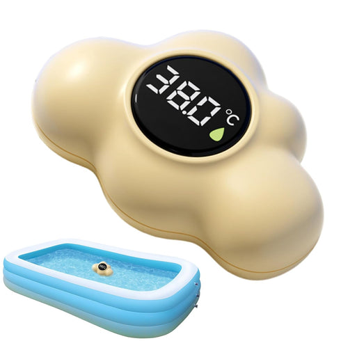 Generic Bathtub Temperature Gauge, Waterproof, 16x29x14cm, Floating Thermometer, Cloud Shape Digital Bath Thermometer