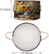 Closet Bouquet of Sunflower Round Baby Gift Baskets,Sunflower Round Decorative Storage Box Canvas Fabric Organizer