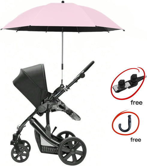 cajuca Creative Universal Stroller Umbrella with Parasol - Sun Protection for Baby, Pet Carrier, Avoid Sun or Rain