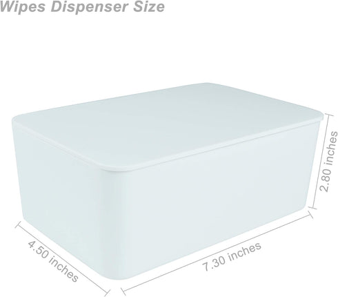 White Diaper Wipes Dispenser - Keep Wipes Fresh and Clean