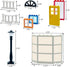 90 Piece Building Block Parts Toy - Windows, Doors, Fences - Gift for Kids Age 6+ - Compatible with Major Brands
