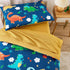 Set 4 Set Wake In Cloud - Dinosaur Toddler Bedding for Boys, Cute Colorful Dinosaurs, Pieces Soft Crib Bed Including