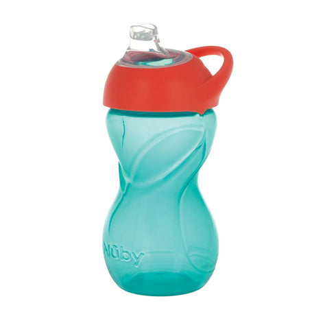 Nuby No-Spill Clik-it Soft Spout 10oz Cup, Leak-Proof & Easy-Grip Design, 2 Pack, 6+M, Neutral Colors