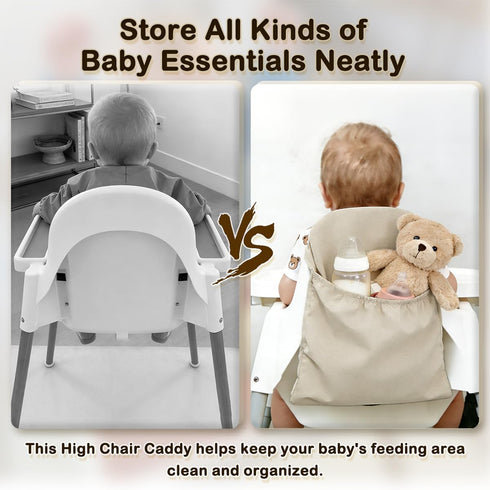 TiTigerella Baby High Chair Handy Pocket Pouch - Universal Highchair Caddy Organizer Storage Pouch, Compatible