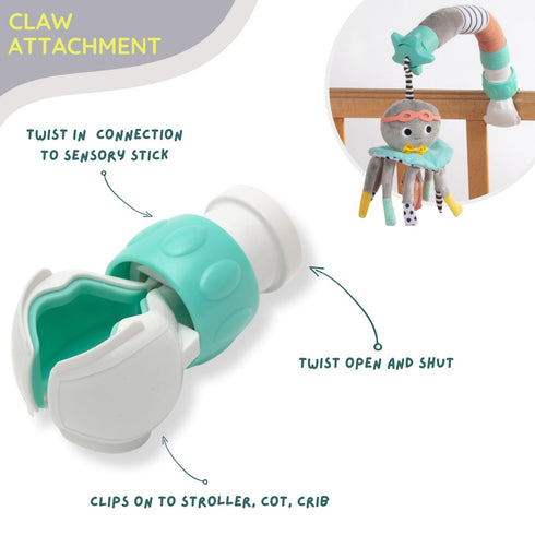 DINGLE DANGLE - Travel Mobile - Lightweight, Portable Baby Mobile - Keeping Baby Happy at Home or on the Go! Newborn