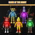 Action Figures Set, 5 Pcs Toys, 5.5 Inches Movable Joints Collectible Set with Light for Cake Toppers and Gifts