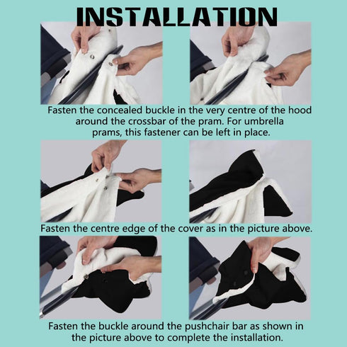 Nakazawa 360 Warmth Locking armrest Stroller Gloves Hand Muff,Perfect Stroller Accessory for Cold Weather, Wind