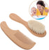 Set Newborn Baby Hair Brush and Comb Bath Brush Scalp Brush for Soft Hair