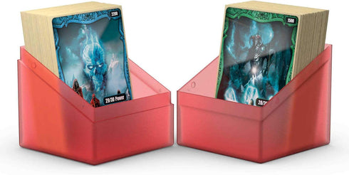 Ultimate Guard Boulder 100+ Classic Deck Case for 100 Double-Sleeved TCG Cards, Ruby, Secure Storage
