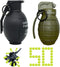 Toy Hand Grenade for CS Battle Game, Tactical CS-Grenade with 50 Foam Ammo for Outdoor Sport Age 10 Years and Up