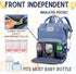 MARYAS Backpack Small Diaper Bag for Baby Boy with Insulated Pockets, Stroller Straps. Blue Baby Bag for Mom Dad.