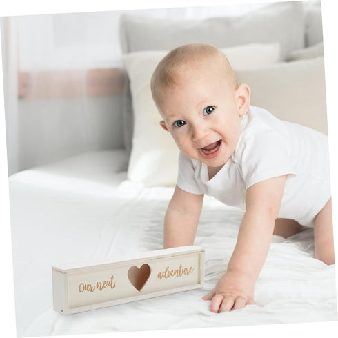 Elegant Wooden Pregnancy Test Holder Box for Baby Shower Keepsakes