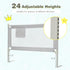 BABY JOY Bed Rail for Toddlers, 57’’ Extra Long, Height Adjustable & Foldable Guard with Storage Pocket