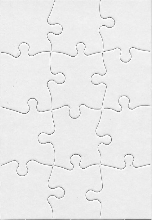 Hygloss Blank Decorating Art Activity - Jigsaw for Party Favors, DIY Invites, 5.5 x 8 Inches, 12 Pieces