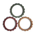 mushie Flower Teether Bracelet, 3-Pack (Dried Thyme/Berry/Natural)