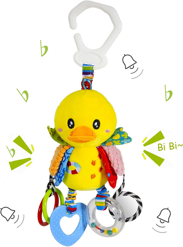 Baby Stroller Toy and Car Seat Toy with Teether Hanging Rattle for Boys and Girls 3-12 Months