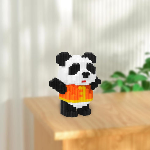 Larcele Micro Building Blocks Animal Set - DIY Mini 3D Building Toy Bricks, 299 Dots KLJM-10 (Yellow Panda)