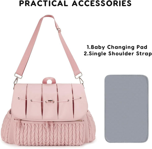 SONARIN Backpack Mummy Convertible Diaper Bag Waterproof Nappy Changing Bag Travel Bag with Changing Pad & Shoulder