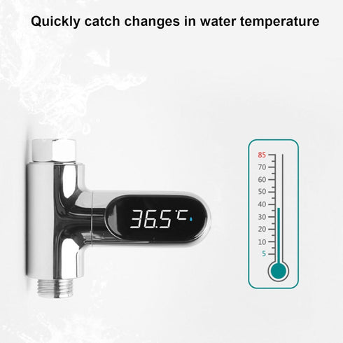 BTSEURY 360 Shower Thermometer, LED Digital Bath Thermometer with High Accuracy Temperature Sensor and Degree Rotating