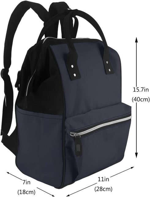 ZQYTGFDC Backpack Solid dark green Multifunctional Nappy - Large Capacity Diaper Bag with Mums & Dads, Travel