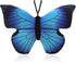 zhidiloveyou Kawaii Butterfly Stuffed Animal Plush Toy, Blue Butterfly Pillow Gift, 16×12 inch