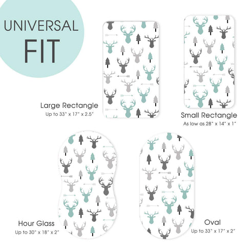 Set 2 Pack, Stretchy Ultra Soft Fitted Bassinet Sheet Breathable and Universal Fitted for Rectangle, Oval, Hourglass