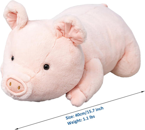 Fawowe 15.7 inch Weighted Stuffed Animals, Weighted Pig Stuffed Animal Cute Pig Weighted Plush Animals Hugging Pillow