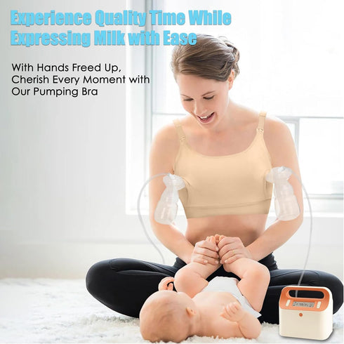 Hands Free Pumping Bra Hands-Free Breast Pump Bra Nursing Bras for Pumping Adjustable Breast-Pumps Holding and Nursing