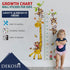 DEKOSH Giraffe & Monkeys Kids Height Wall Chart - Peel & Stick Nursery Wall Decals for Baby Bedroom