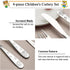 Berglander Toddler Utensils Set, 4 Pieces Stainless Steel Kids Silverware, Safe Forks and Spoons, Dishwasher Safe