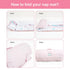 PHF Toddler Nap Mat with Removable Pillow and Minky Fleece Blanket, 50"x20"x2" Rollup Design for Kids