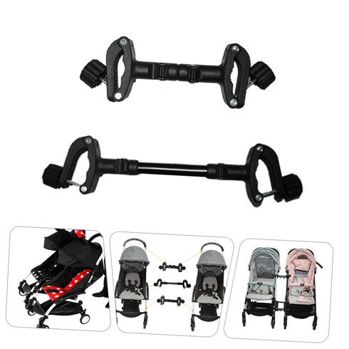 PERSELOSO 3Pcs Twin Stroller Connector Detachable Baby Stroller Accessories for Twin Babies Adjustable and Lightweight