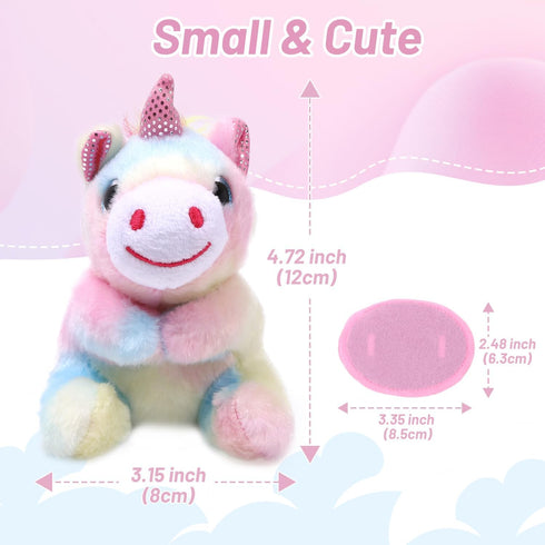 Yaozyety 3-8 Unicorn Plush Shoulder Magnet Stuffed Animal Toys, Cute Plushies Gift Present for Years Old Girls, Costume