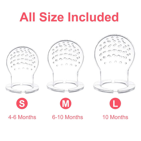 (3 6 90ML 2 Food Feeder Baby Fruit Feeder Pacifier Pcs) with Different Sized Silicone Pacifiers,Silicone Baby Food