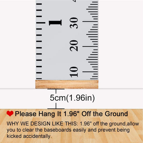 Baby Growth Chart, Height Chart Hanging Ruler Wall Decor for Kids, Toddler Measurement - 79" x 7.9"