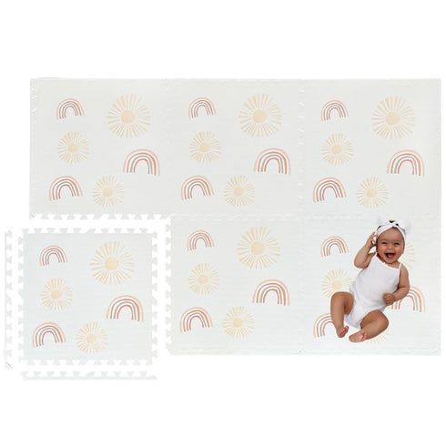 Simple Kid Co. Play Mat for Baby, Toddler and Infants, Six Interlocking Tiles Made with