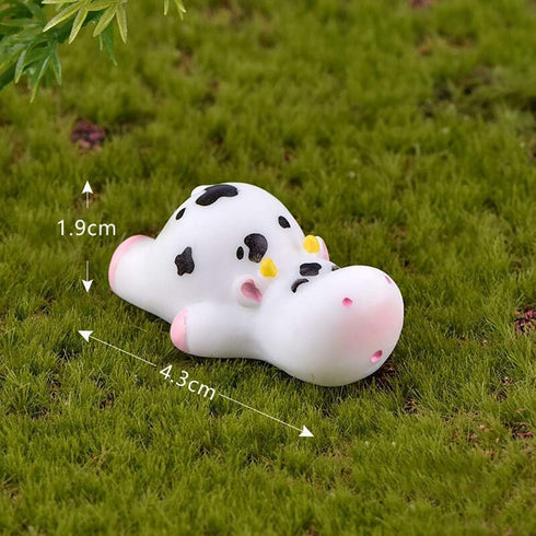 MAOMIA 6 Pcs Cow Figures for Kids, Cute Animal Toys Set, Cake Toppers Miniature Figurines Collection