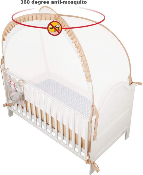 JOINSI Baby Crib Pop up Tent Infant Safety Mesh Cover Net - Canopy Cover to Keep Baby from Climbing Out