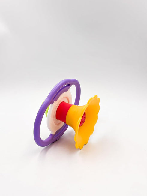 BaBeloved Flower Whistle Baby Teething Toys - Multiple Sensory Montessori Soft Food-Grade Teethers for 0-12 Months