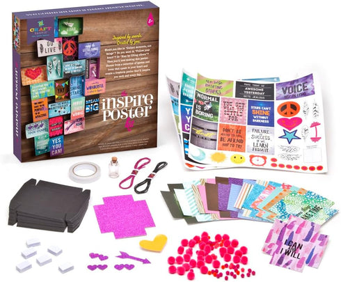 Craft-tastic Inspire Poster Kit, Design a One-of-a-Kind Freeform Poster for Ages 8+