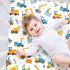 FIGEPO 3 Set Set Set Piece Baby Boy Crib Bedding Construction Theme Baby Comforter for Crib Nursery Bed Decor