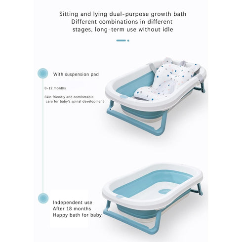 Gliswaieuznd 28cm*43cm*26cm) Baby Bath Cushion Pad Newborn Bathtub Mat Infant Bath Supporter Net Baby Bathtub Pillow