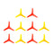 EUDAX Micro DC Motor 2mm Shaft Propeller with 3 Vanes, 80mm Fan Shape for RC Boat DIY Airplane