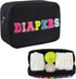 Portable Small Diaper Bag, Chenille Letter Diaper Caddy Organizer Pouch Newborn Baby