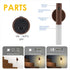 2-Pack Set, LANDGOO Magnetic Night Light with Motion Sensor, Walnut Wood Cylindrical Rechargeable LED Lamp White Light
