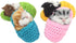 4Pcs Mini Kitten in Shoe Doll Toy, Sleeping Cat in Slipper with Meows Sounds Decor Hand Toy Gift for Kids