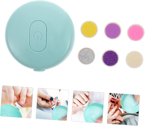 PERSELOSO 1set Trimmer Electric Nail with Replacement Safe Nail Care Kit for Boy Girl Newborns Toddlers Easy to Use